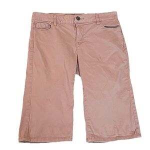 Buffalo David Bitton Samuella Mid Rise Bermuda Shorts Size 6 Solid Dusty Pink